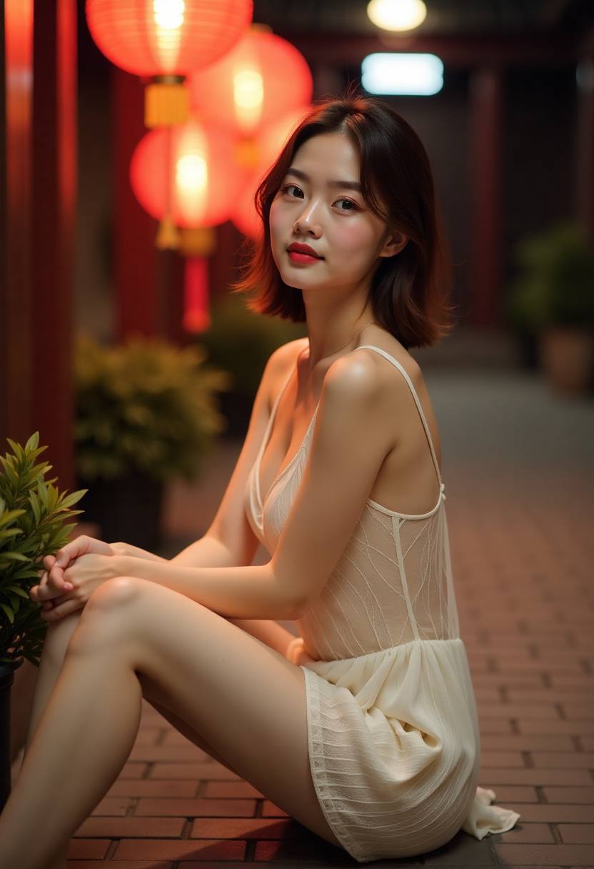 承扶穴与臀横纹观察示意